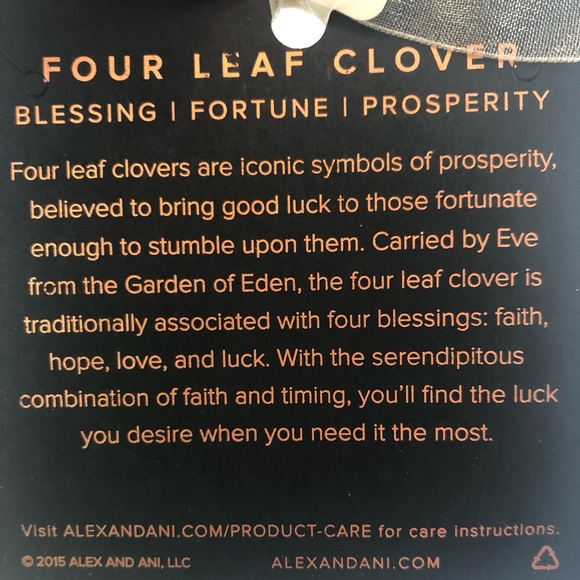 Alex and Ani four leaf clover bracelet, NWT - Picture 4 of 4